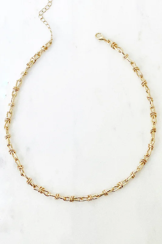 Multi-Layer Chain Necklace-Gold Oval Link Necklace