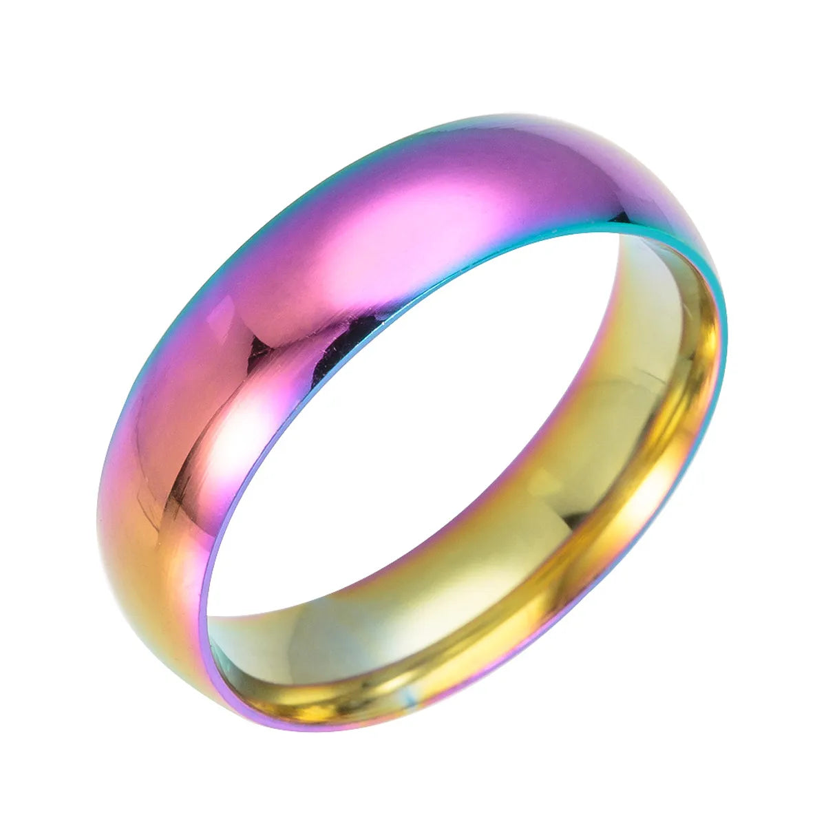 Luxury Wedding Ring-Stainless Steel Colorful Ring European And American Cross-border Jewelry