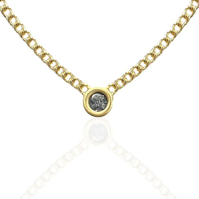 Elegant Bar Necklace-GOLD OLENA COIN NECKLACE