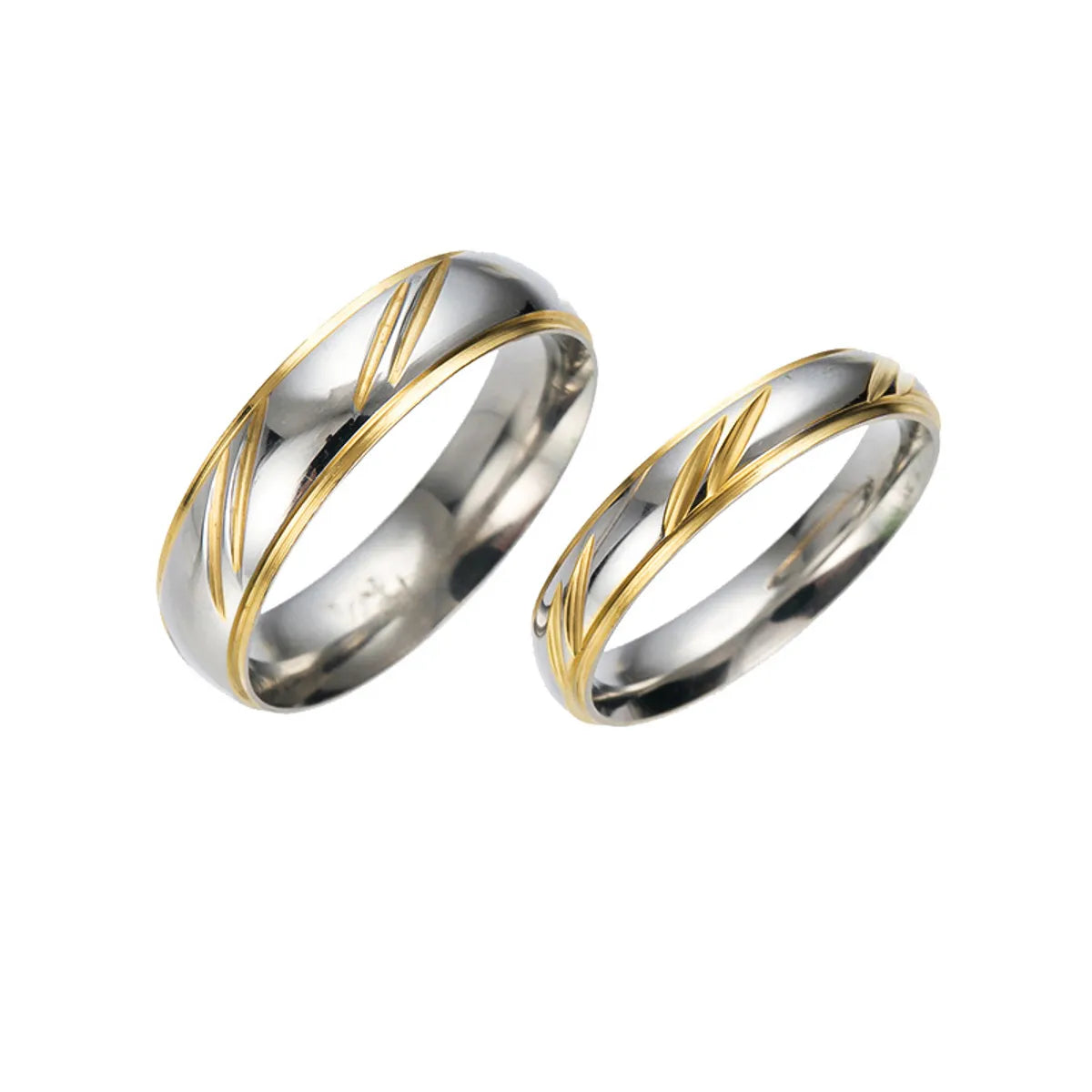 Elegant Silver Ring-Wholesale Jewelry Fashion Waves 201 Stainless Steel Other Gold Plated