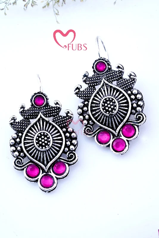 Retro Vintage Earrings-Enchanted Blossoms Oxidized Earrings