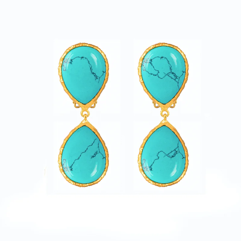 Stylish Dangling Earrings-Sail Earrings Turquoise