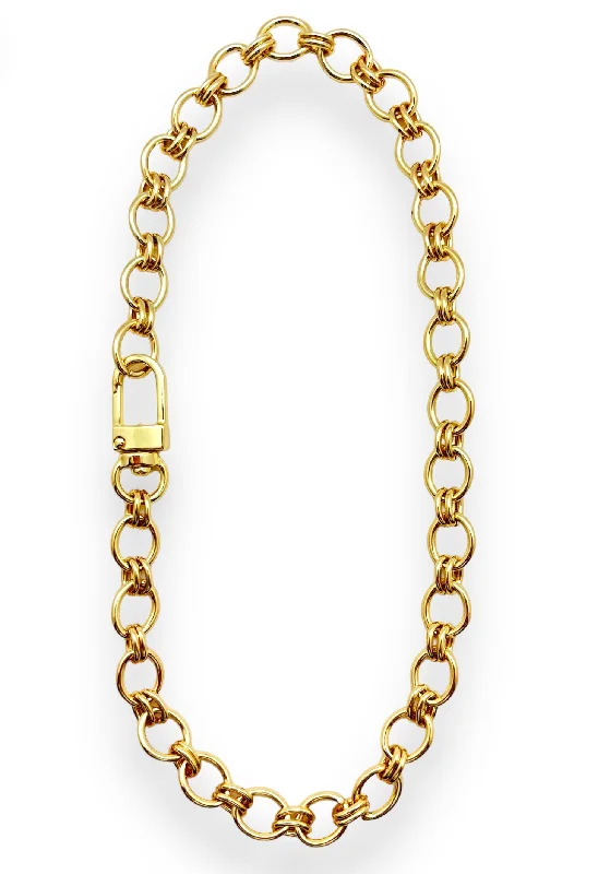 Double Chain Necklace-Interlocking Chain Necklace