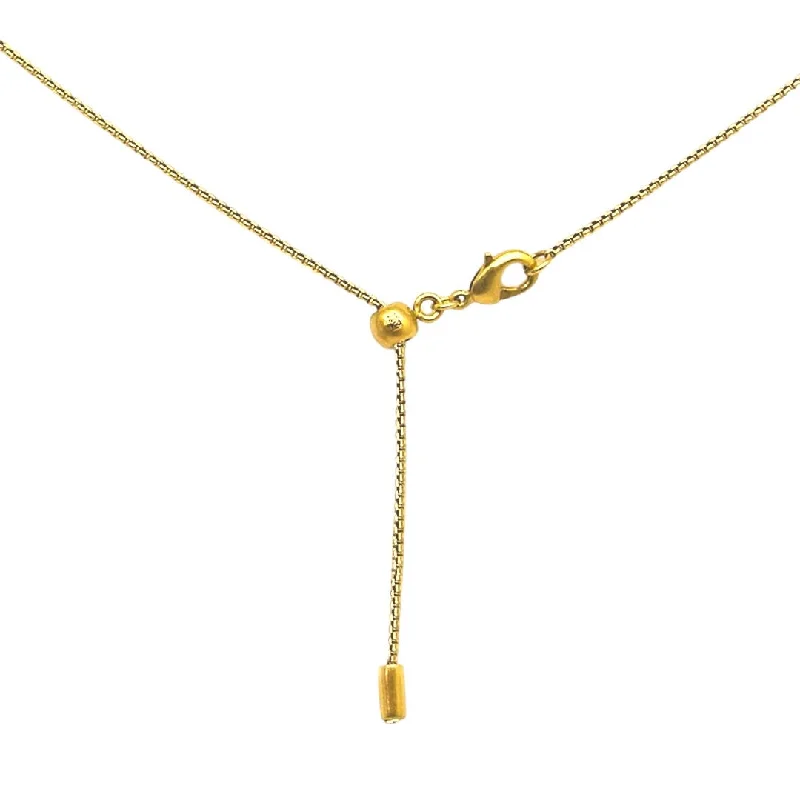 Black Diamond Necklace-GOLD SLIDER BOX CHAIN