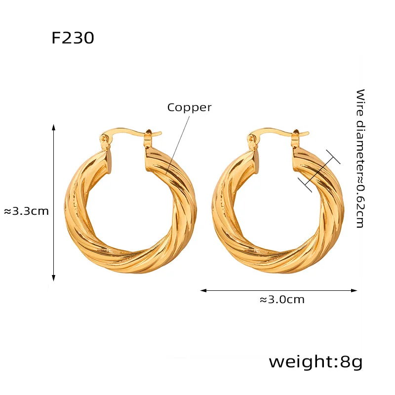 F230-Gold Earrings