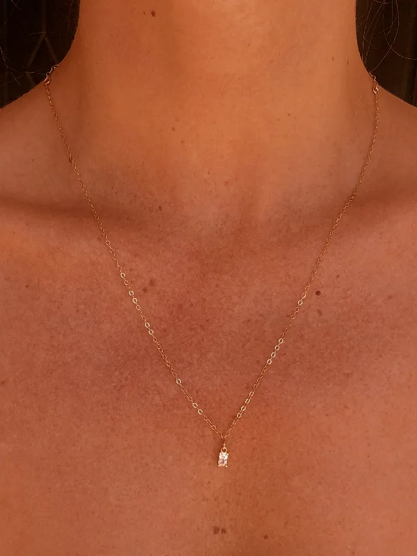 Dainty Diamond Necklace-The Devon Necklace