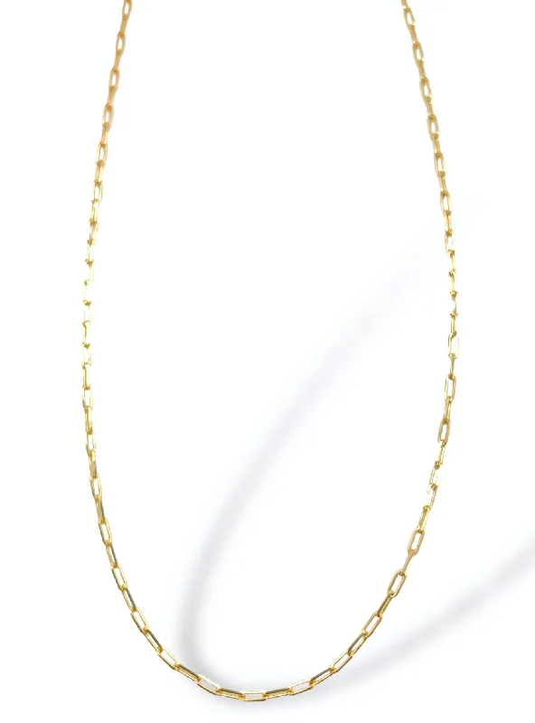 Gold Statement Necklace-Dainty Paperclip Chain