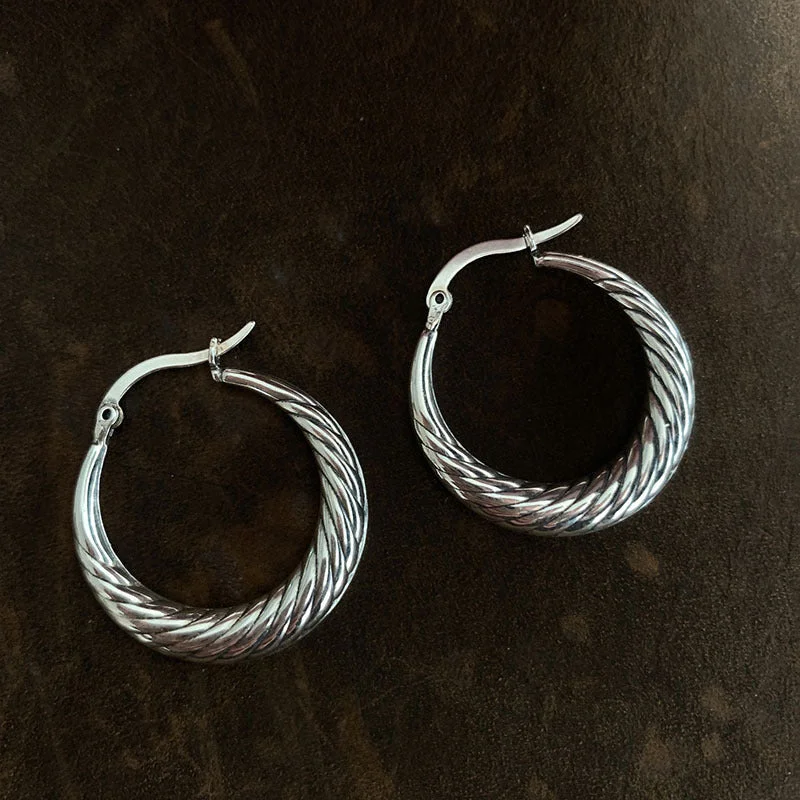 E1207 Heavy Industry Spiral Circle Ear Clip Pair Price