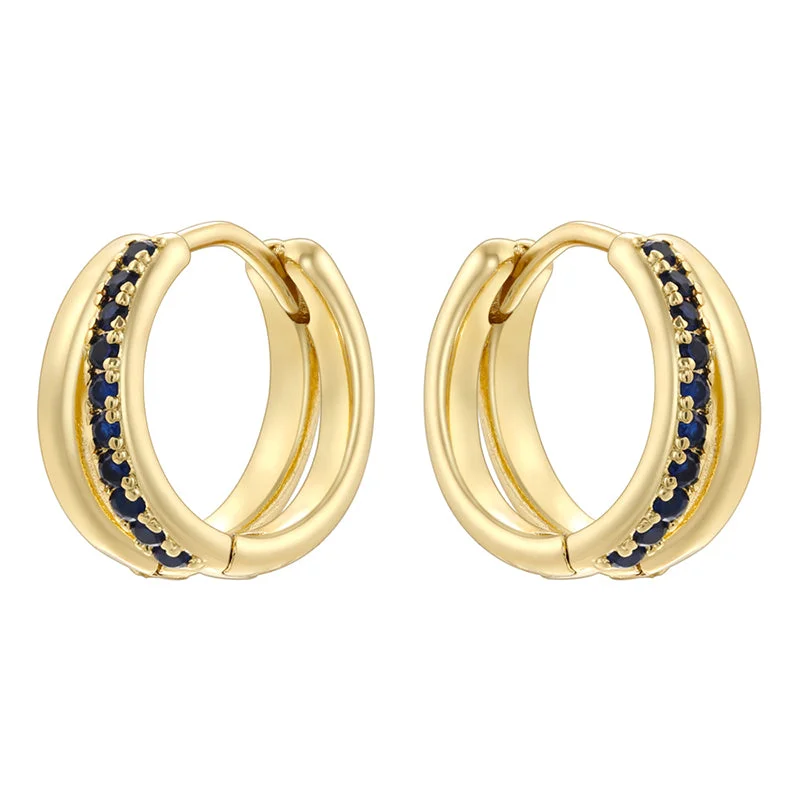 Golden Blue Diamond 1 Pair