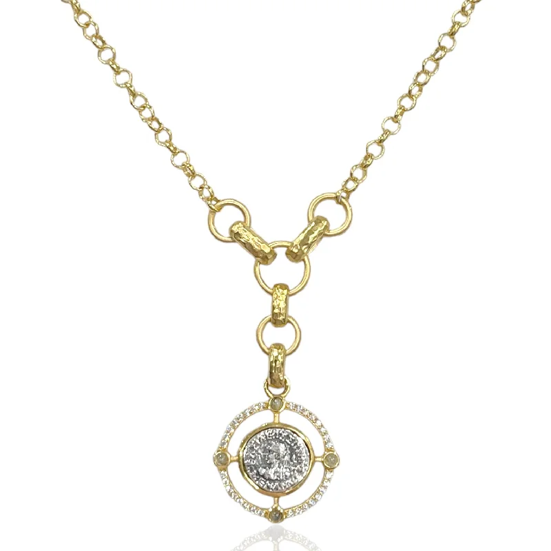 Statement Heart Necklace-GOLD MIKO COIN NECKLACE