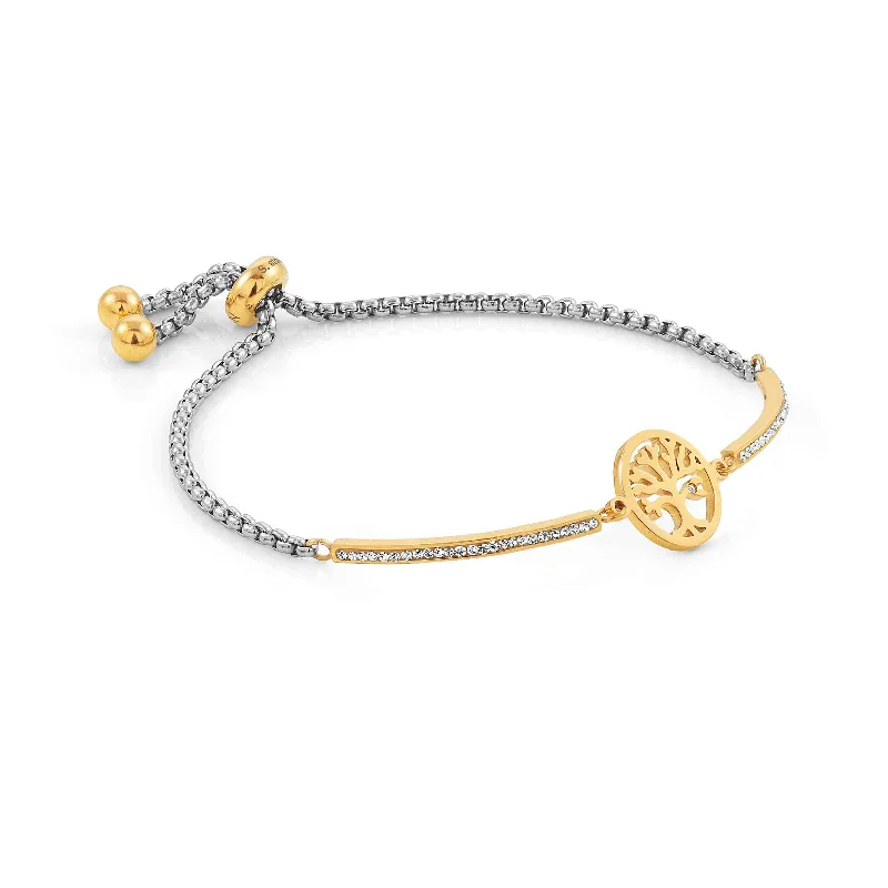 Custom Infinity Symbol Bracelet-Nomination Milleluci Gold Tree of Life Cubic Zirconia Bracelet