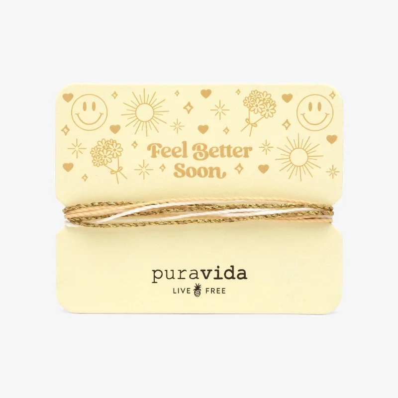 Simple Gold Chain Bracelet-Feel Better Soon Bracelet Card