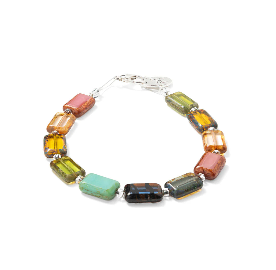 Women’s Gold Bangle Bracelet-Carrie Elspeth Picasso Rainbow Bracelet