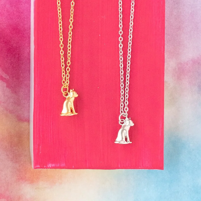 Luxury Gold Necklace-Cat Sitting Necklace