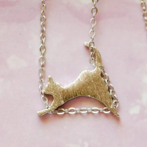 Fashionable Pendant Necklace-Cat Climbing Necklace