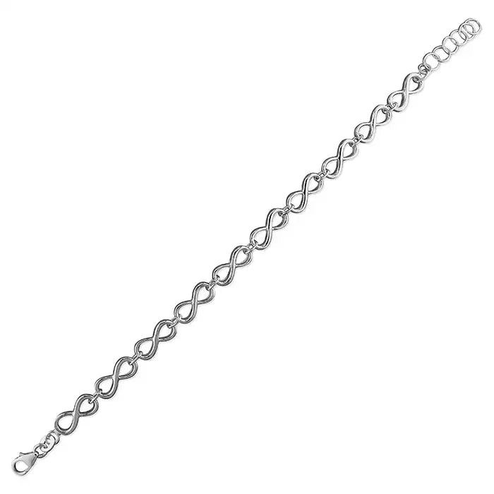 Custom Initial Bracelet-Sterling Silver Infinity Bracelet