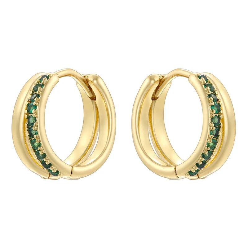 Golden Green Diamond 1 Pair