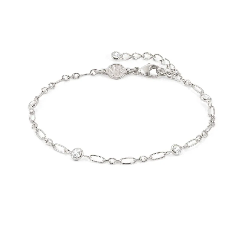 Silver Chain Link Bracelet-Nomination Silver Bella Figaro Chain Bracelet