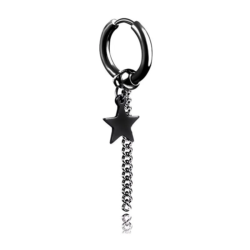 Five-Pointed Star Ear Buckle Black