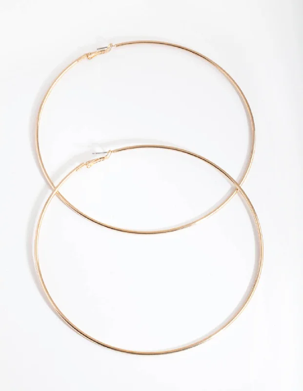 Diamond Stud Earrings-Gold Oversized Hoop Earrings