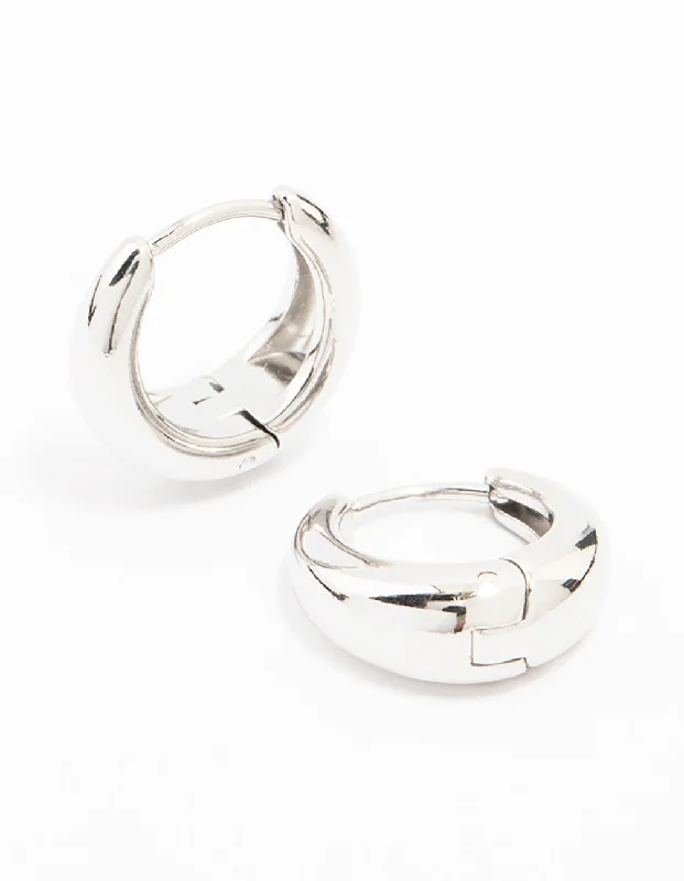 Fashionable Ear Cuffs-Waterproof Stainless Steel Mini Drop Huggie Earrings