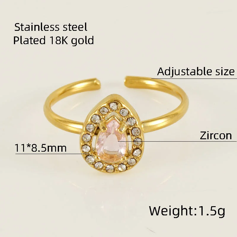 Water Drop Ring [Pink Diamond]]