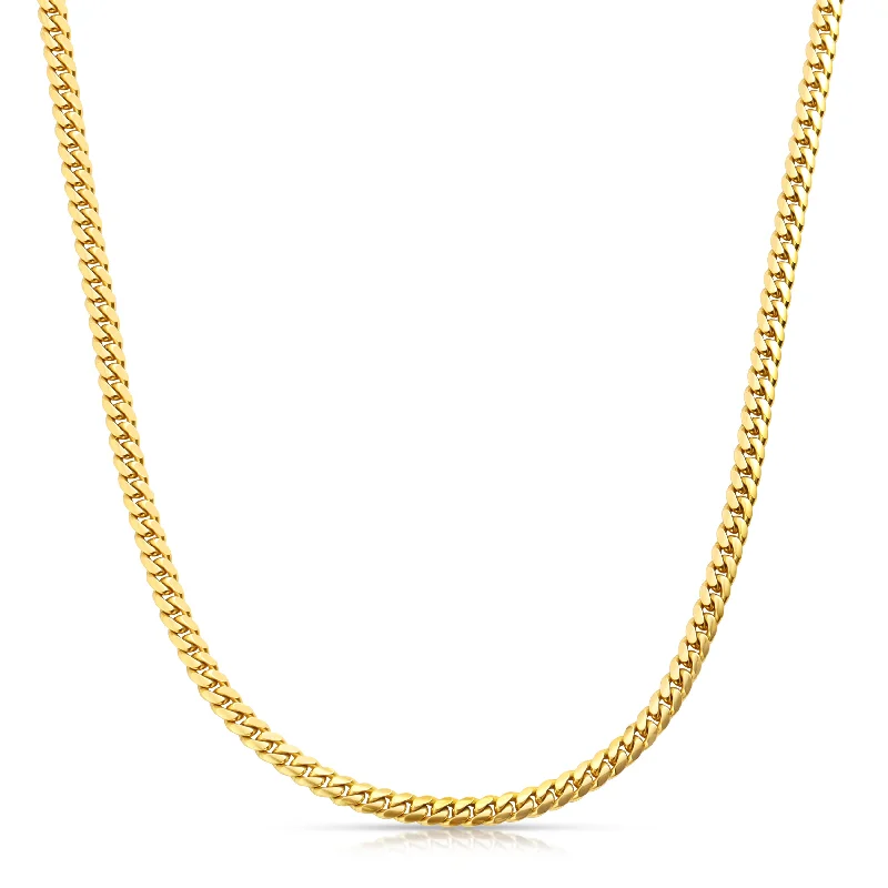 Long Chain Pendant Necklace-Chic Cuban Curb Chain