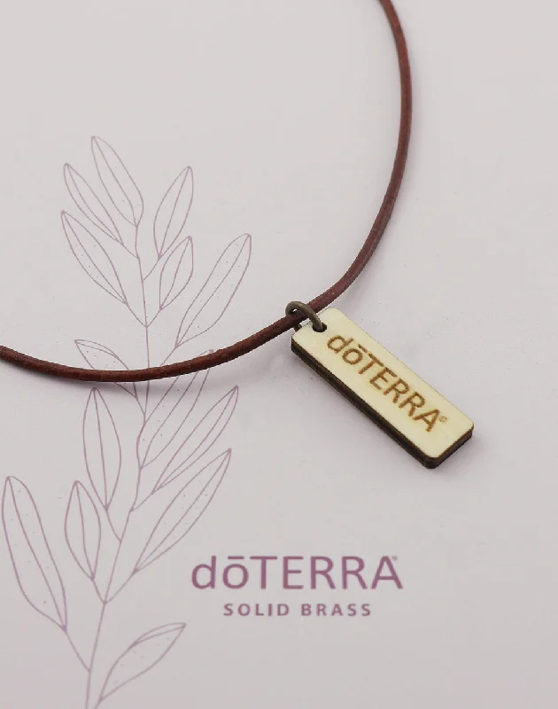 Gold Charm Necklace-doTERRA EXPEDITION Wood Diffuser Necklace