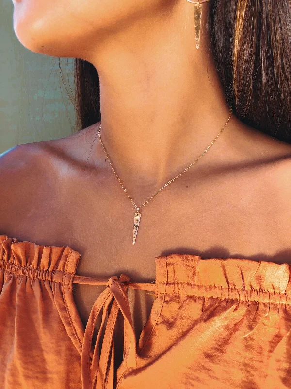 Sterling Silver Chain Necklace-Dainty Lil Spike Necklace