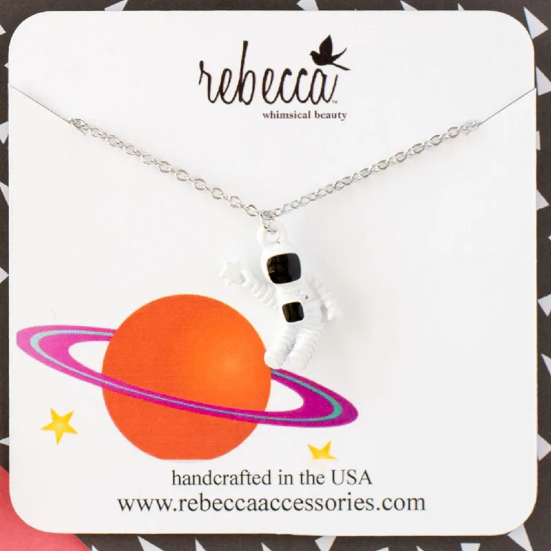 Personalized Charm Necklace-Astronaut Necklace - Children's