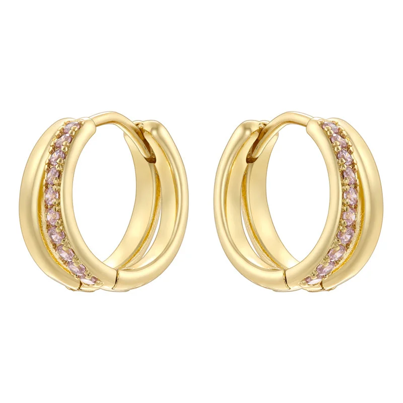 Golden Pink Diamond 1 Pair