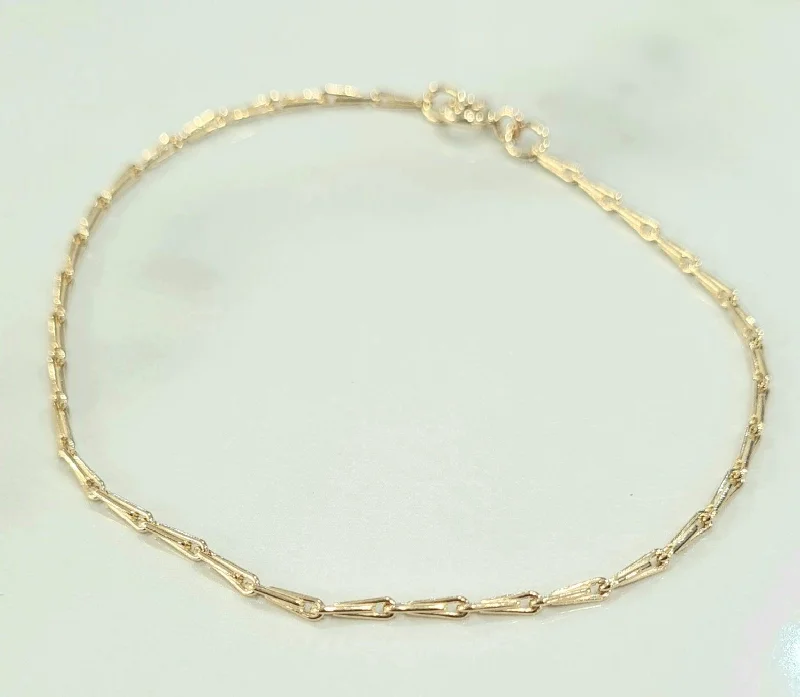 Custom Gold Bracelet-9ct Gold Hayseed Chain Bracelet