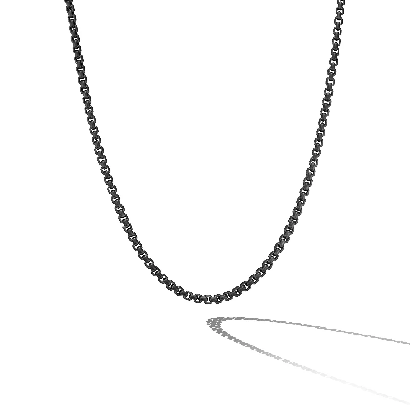 Simple Gold Choker Necklace-Box Chain Necklace with Stainless Steel and Sterling Silver\, 5mm