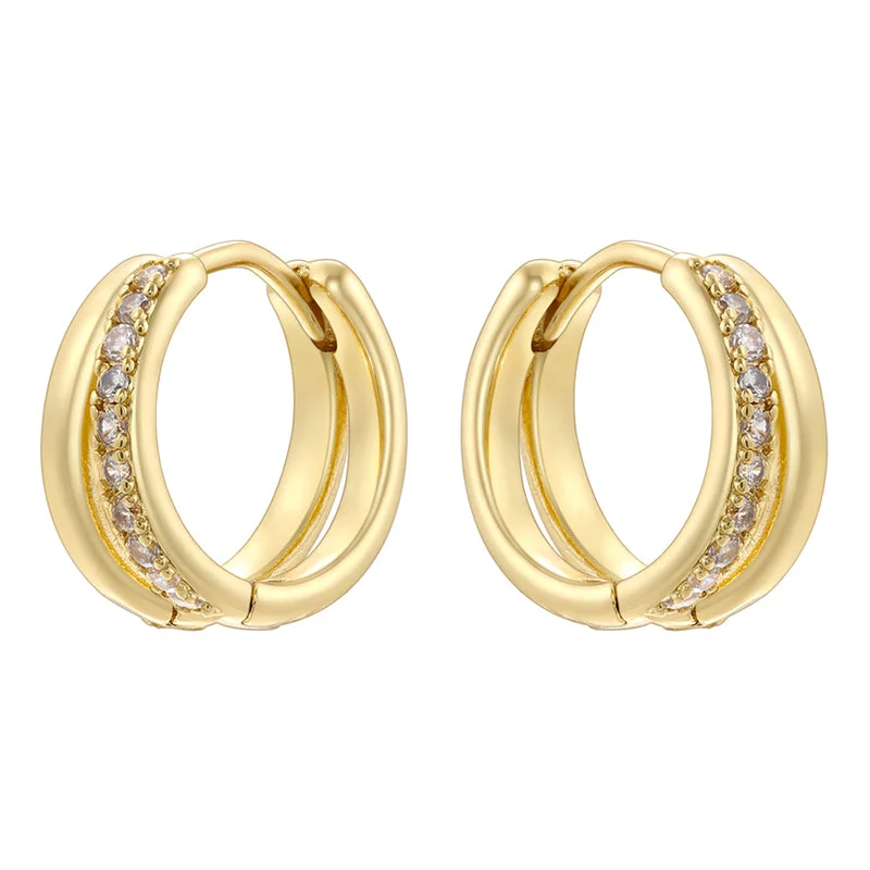 Golden White Diamond 1 Pair