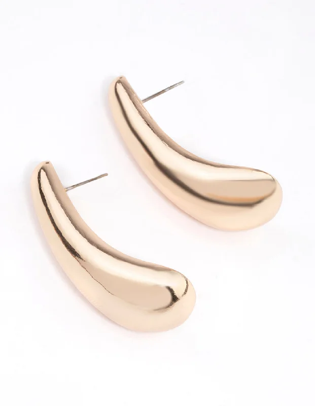 Boho Chic Earrings-Gold Hoop Drop Earrings