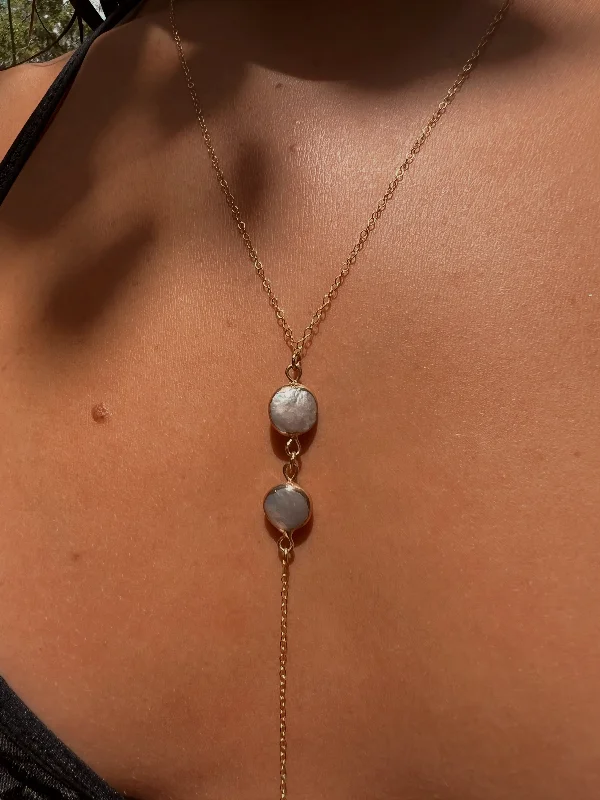 Fashion Crystal Pendant Necklace-Encantar Pearl Necklace