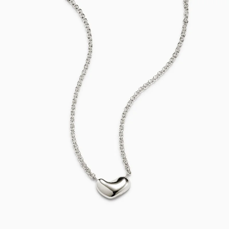 Fashion Bar Necklace-Small Sculpted Heart Pendant II