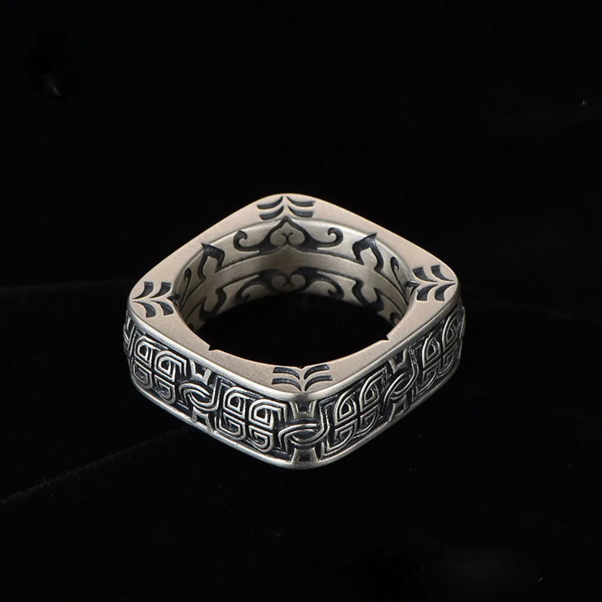 Custom Wedding Ring-Retro Printing Steel Plating Rings 1 Piece