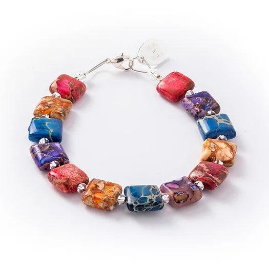 Gold Rope Bracelet-Carrie Elspeth Multicoloured Jasper Pillows Bracelet