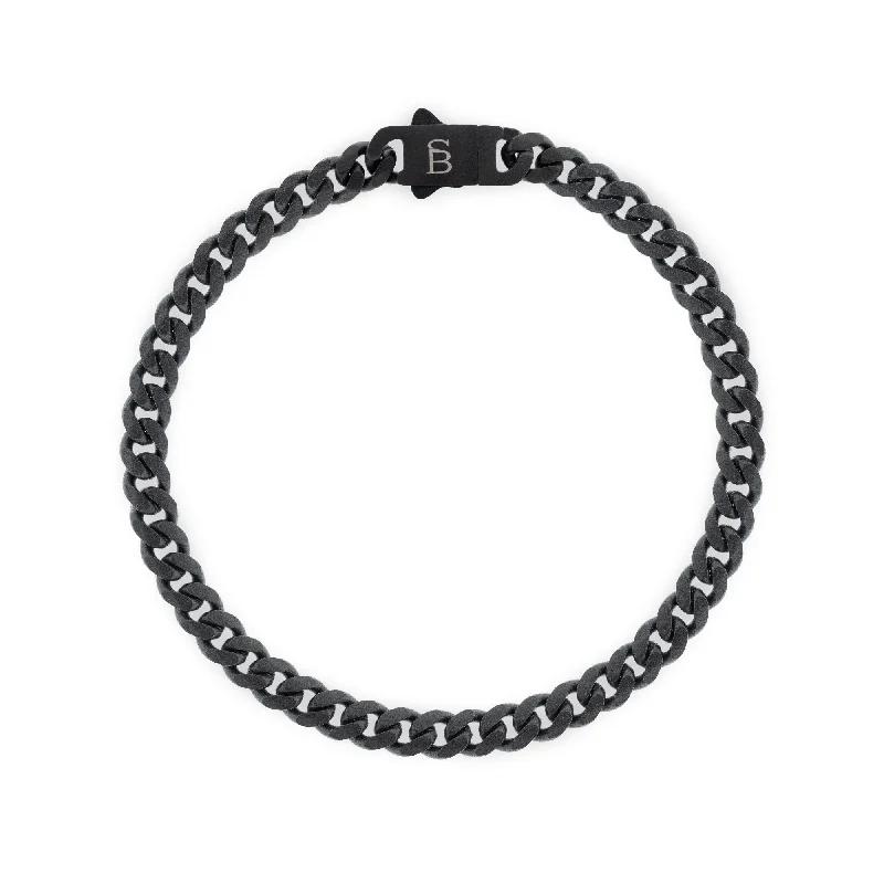 Custom Friendship Bracelet-Black Stainless Steel Bracelet