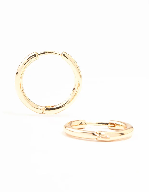 Silver Hoop Earrings for Women-Small Fine Gold Clicker Hoop Earrings