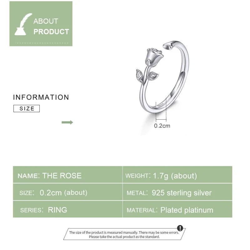 Emerald Cut Wedding Ring-Casual Heart Shape Rose Sterling Silver Zircon Open Rings In Bulk