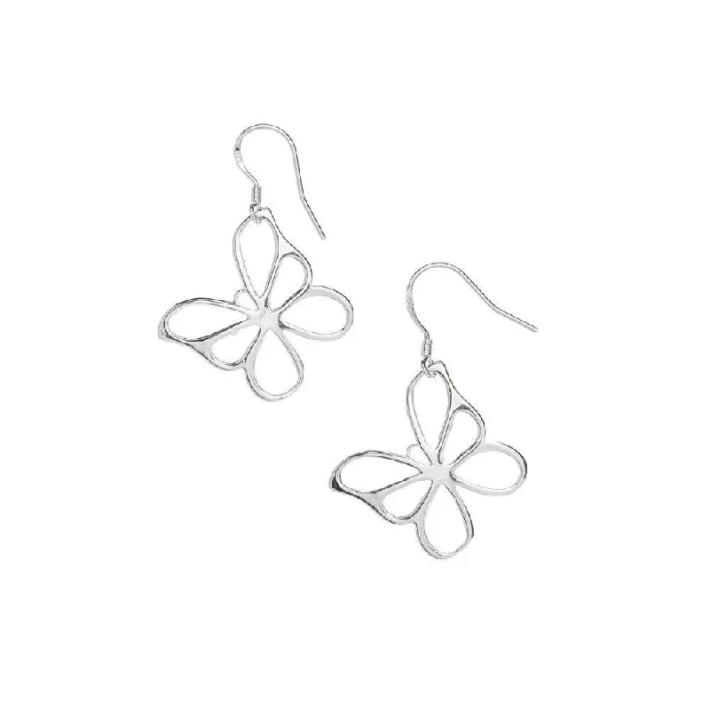 Geometric Dangle Earrings-Butterfly Dangle Earrings